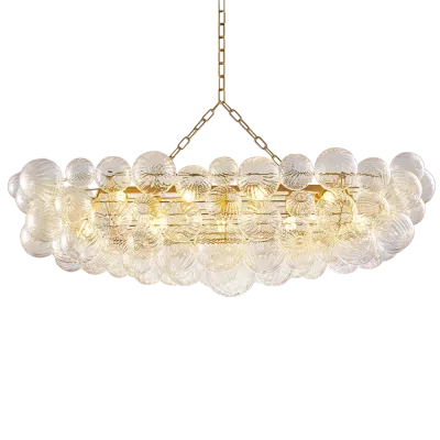 Bubbles Chandelier Dining Room Talia Style Long Bubble Chandelier 01