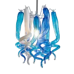 Murano Glass Light Pendant Small Decorative Lamp （Blue And White）