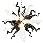 Sputnik Pendant Light Chihuly Style Chandeliers (Black And White Colors)
