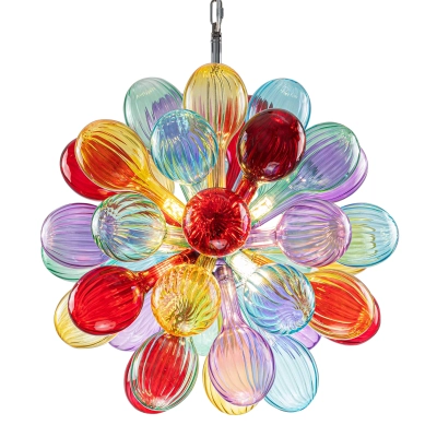 Blown Glass Bubbles Chandelier Multi Colors Glass 01