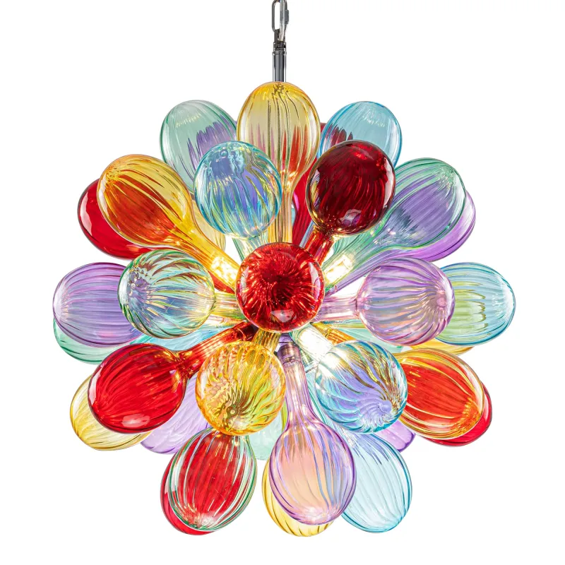 Blown Glass Bubbles Chandelier Multi Colors Glass