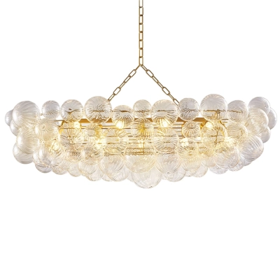 Bubbles Chandelier Dining Room Talia Style Long Bubble Chandelier 01
