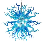 Chihuly Style Chandeliers Sputnik Pendant Light (Light Azure And Blue )