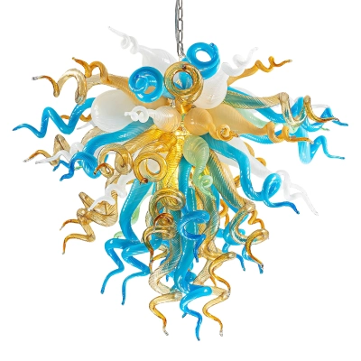 Murano Glass Light Pendant Chihuly Style Chandelier  (Multi Colors)  01