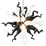 Sputnik Pendant Light Chihuly Style Chandeliers (Black And White Colors)