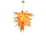Chihuly Style Blown Glass Chandelier(Amber, Beige, Copper, Red and Clear)
