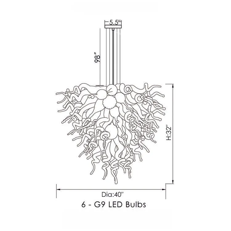 Blown Glass Chandelier