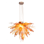 Hand Blown Murano Glass Chandelier(Clear , Copper, Amber and Coffee)