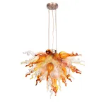 Hand Blown Murano Glass Chandelier(Clear , Copper, Amber and Coffee)