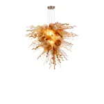 Hand Blown Murano Glass Chandelier(Clear, Copper, Amber and Coffee)