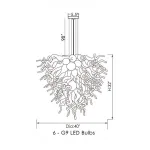 Hand Blown Murano Glass Chandelier(Clear, Copper, Amber and Coffee)