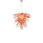 Hand Blown Murano Glass Chandelier(Pink , Purple and Copper)