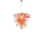 Hand Blown Murano Glass Chandelier(Pink , Purple and Copper)