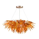 Hand Murano Blown Glass Chandelier(Amber, Red, Copper, Coffee and Clear)