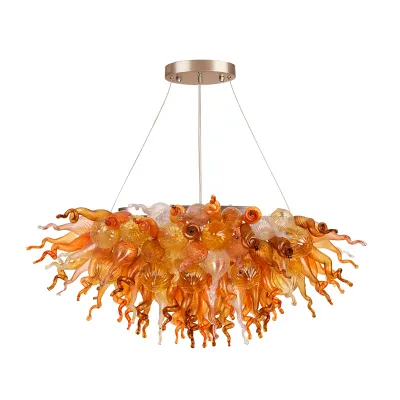 Hand Murano Blown Glass Chandelier(Coffee, Amber, Copper, Red and Clear) 02