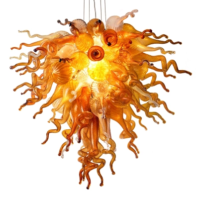 Hand Murano Blown Glass Chandelier(Amber, Coffee, Copper, Red and Clear) 01