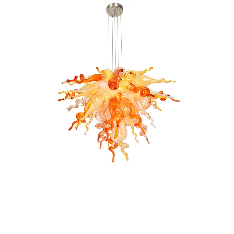 Murano Glass Chihuly Style Chandelier(Amber, Beige, Copper, Red and Clear)