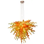 Murano Glass Chihuly Style Chandelier(Olive Green, Red and Amber)