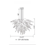 Murano Glass Chihuly Style Chandelier(Olive Green, Red and Amber)