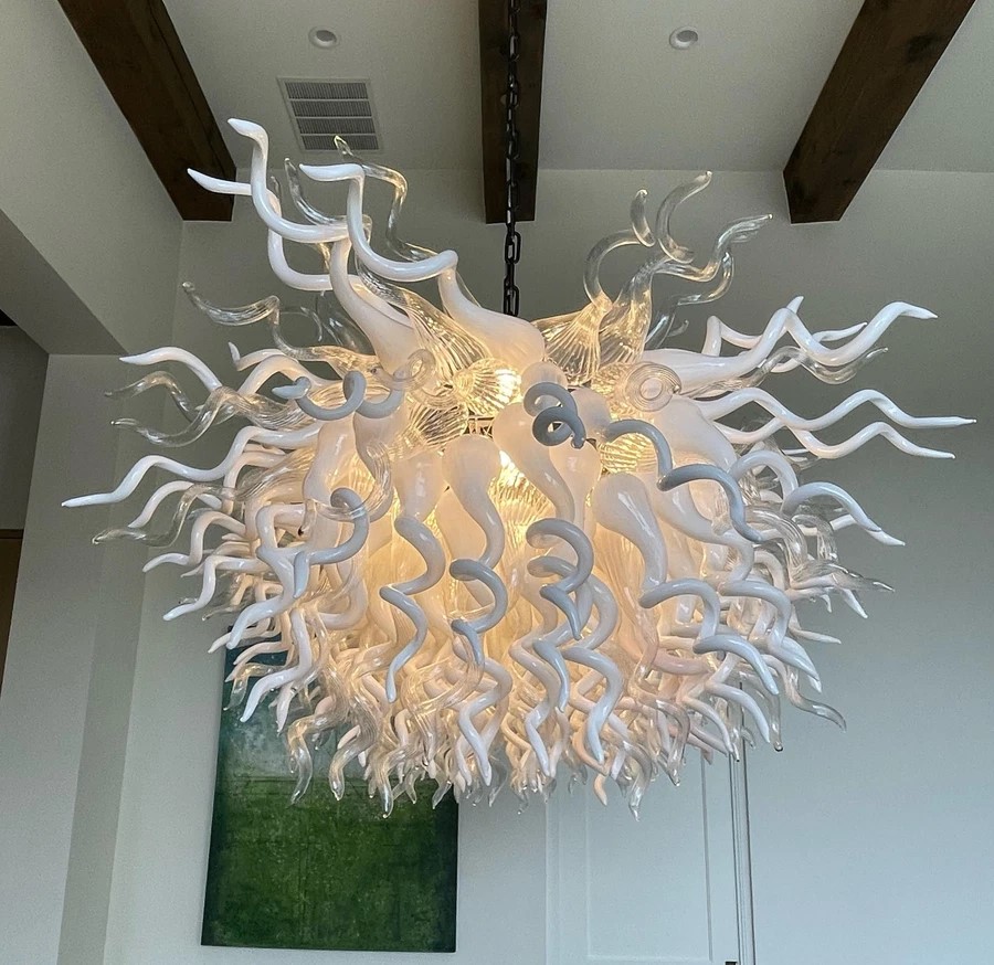 Handmade Glass Dining Room Chihuly Style Chandelier