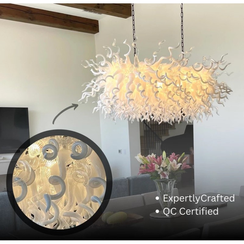 Handmade Glass Dining Room Chihuly Style Chandelier