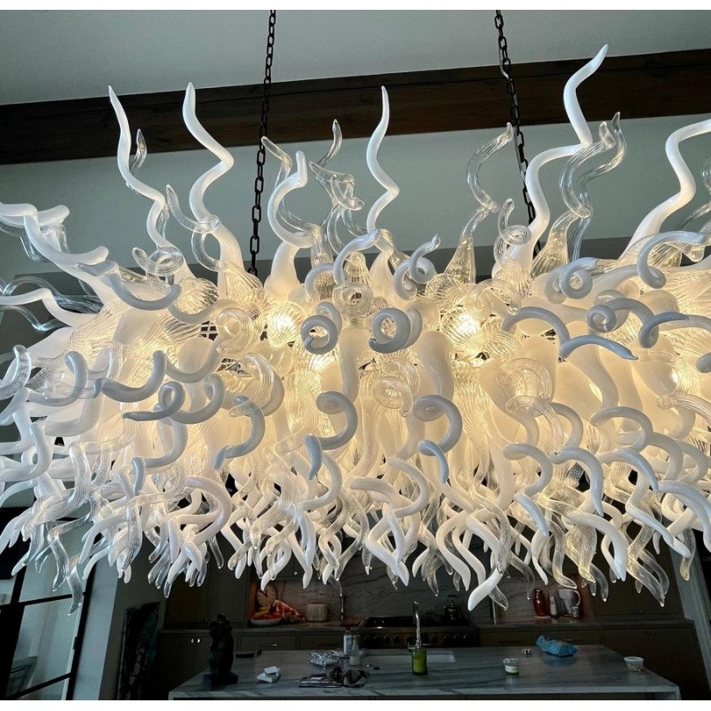 Handmade Glass Dining Room Chihuly Style Chandelier