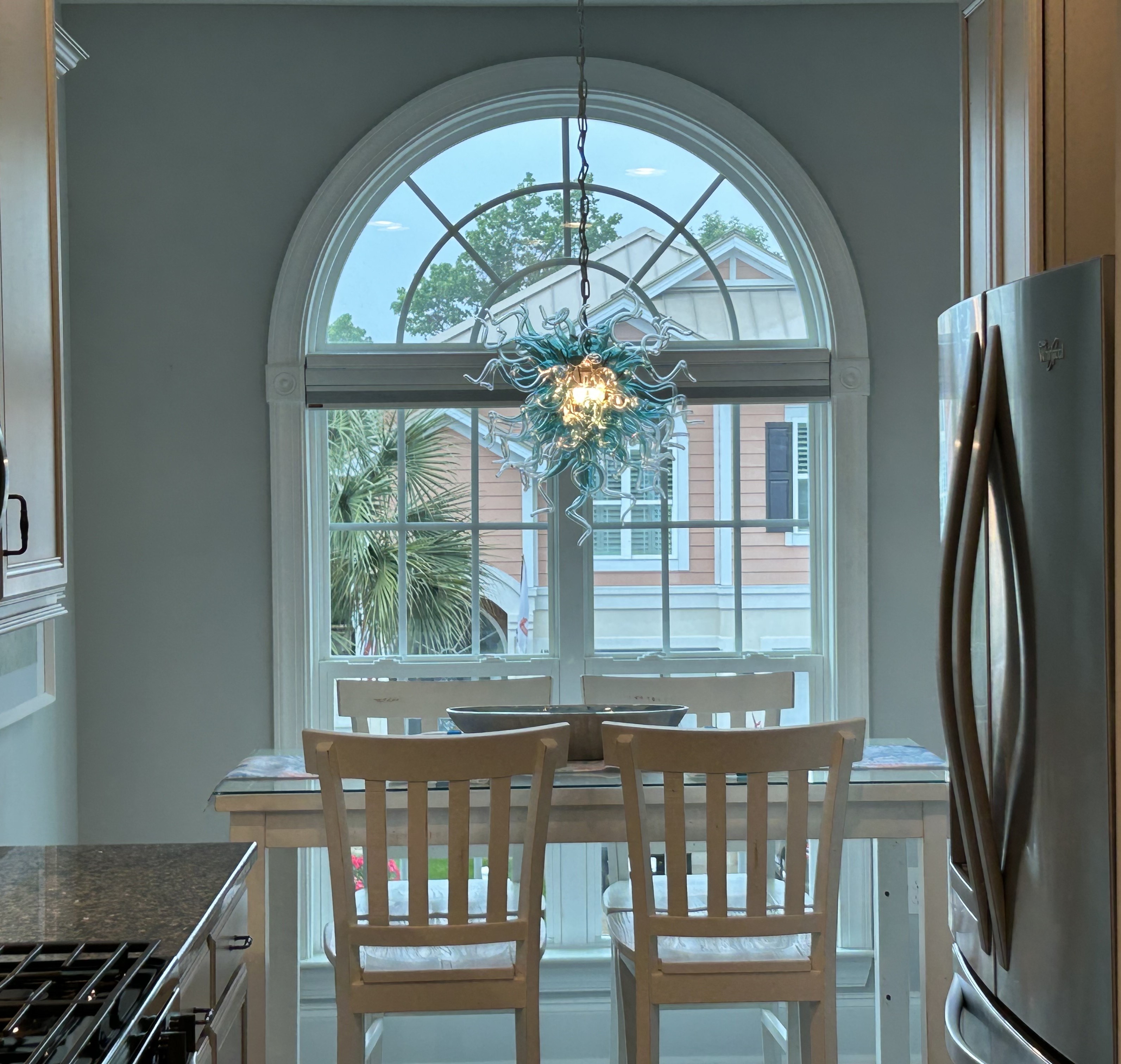 Chihuly Style Chandeliers(Blue to Clear Ombré)(3 Size)