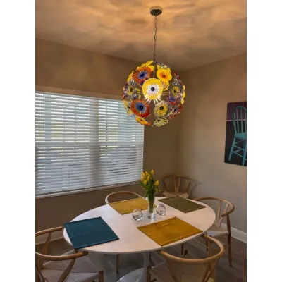 Murano Ceiling Light Blown Glass Plates Chandelier (Multi Colors) 02