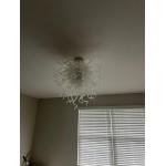 Chihuly Style Chandelier Blown Glass Light Fixtures (Clear White) 