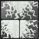Chihuly Style Chandelier Blown Glass Light Fixtures (Clear White) 
