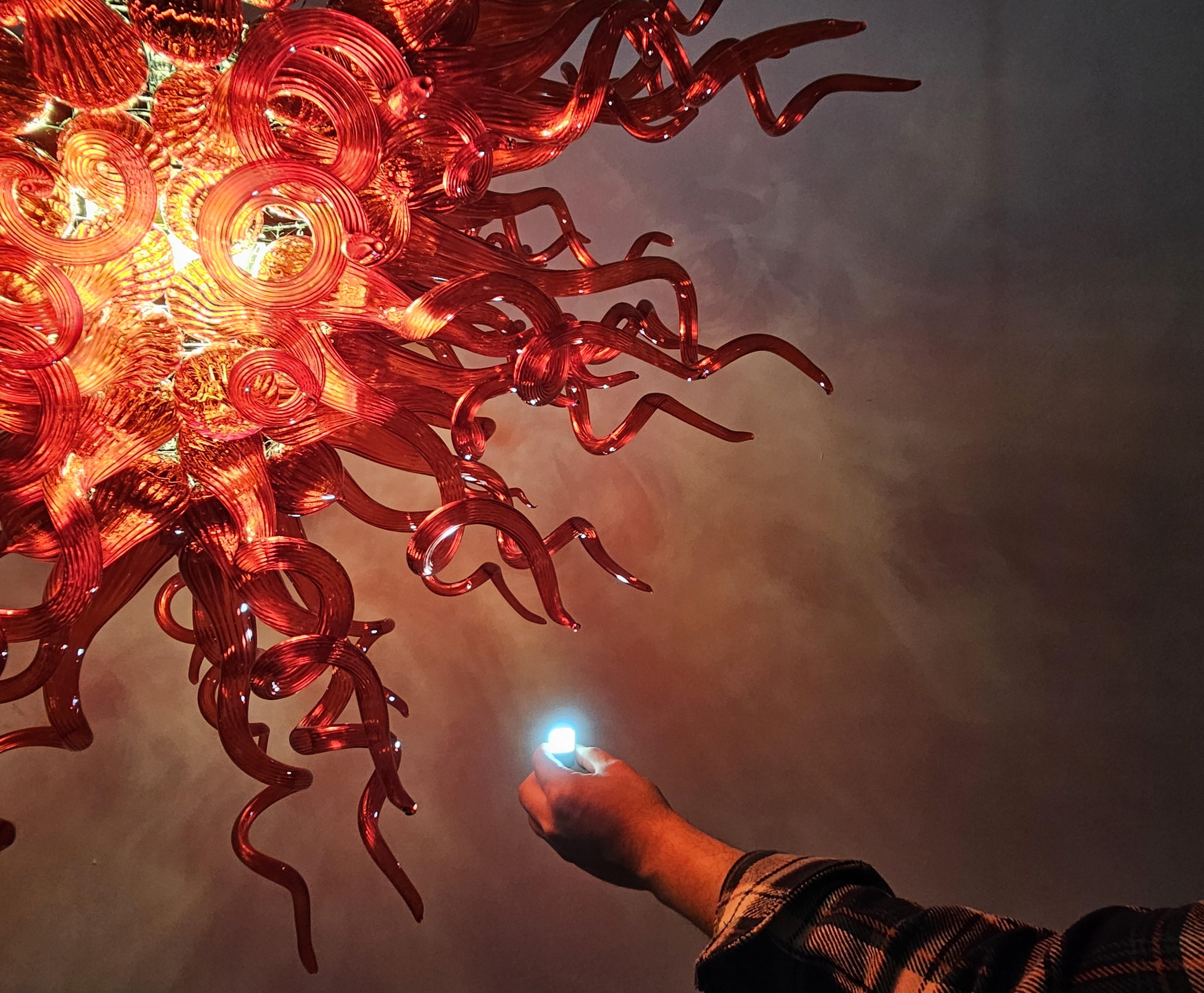 Chihuly Style Chandelier Hand Blown Glass Chandelier (Dark Red) 