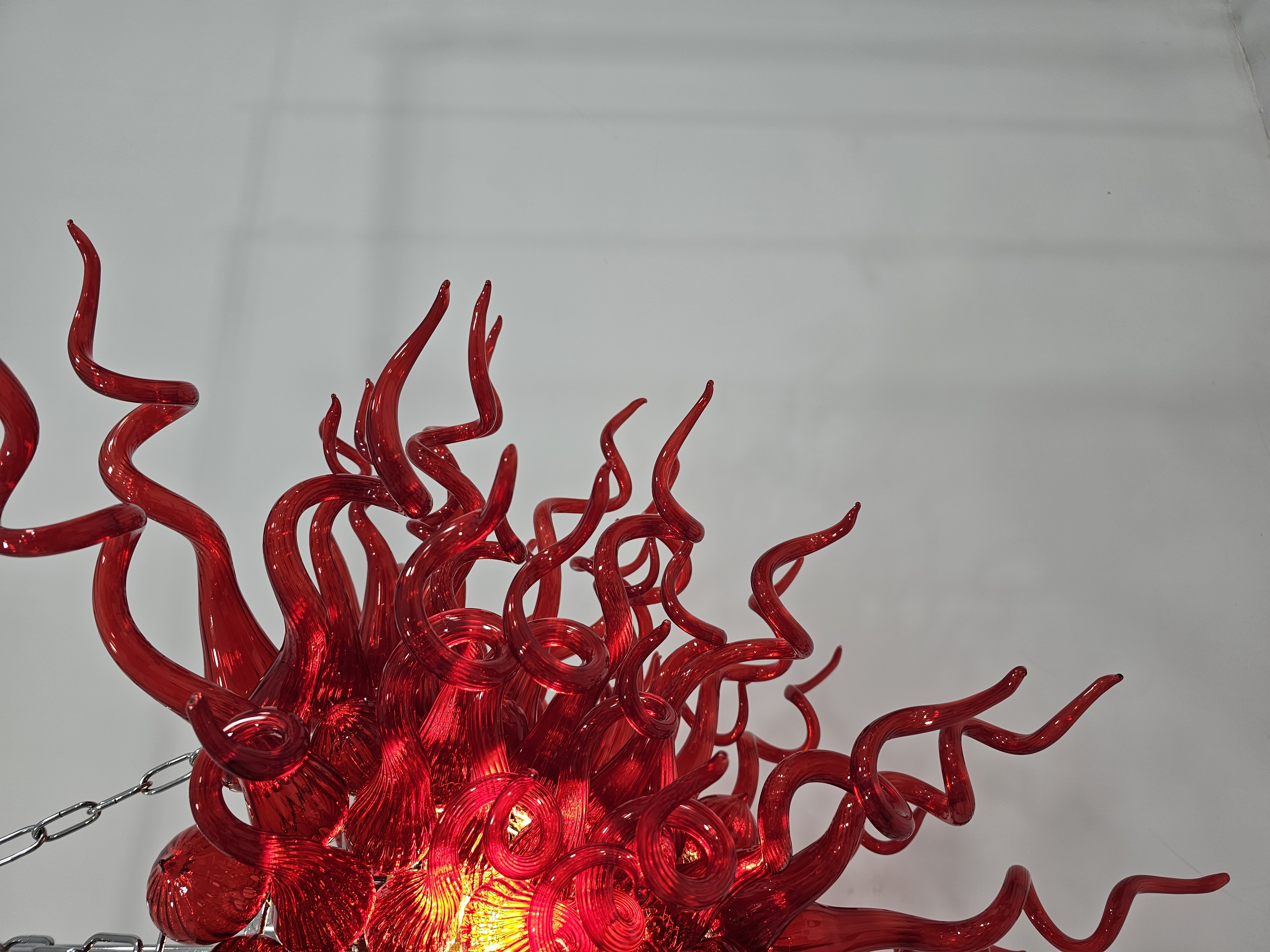 Chihuly Style Chandelier Hand Blown Glass Chandelier (Dark Red) 