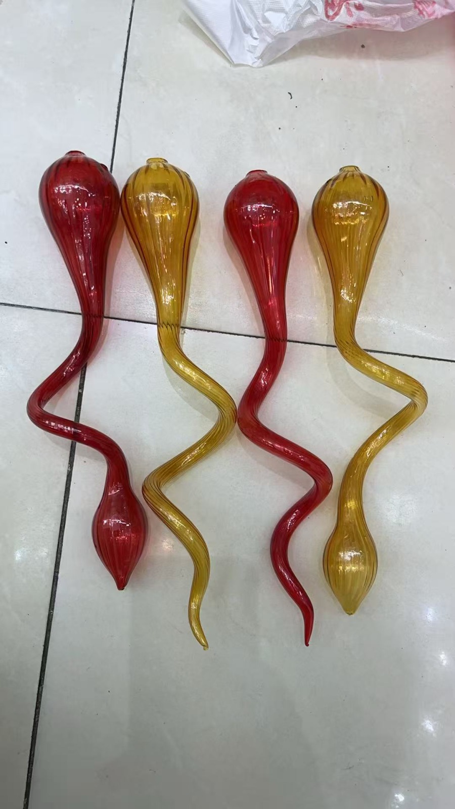 Hand Blown Glass Chandelier Chihuly Style Chandelier For Sale (Amber And Red)