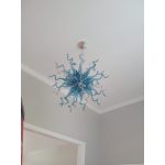 Chihuly Style Chandeliers Sputnik Pendant Light (Light Azure And Blue )
