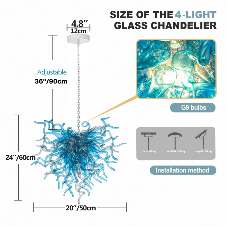 Blue Mirage Chandelier