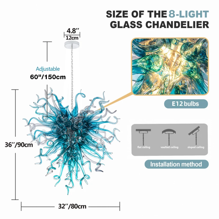 Blue Mirage Chandelier