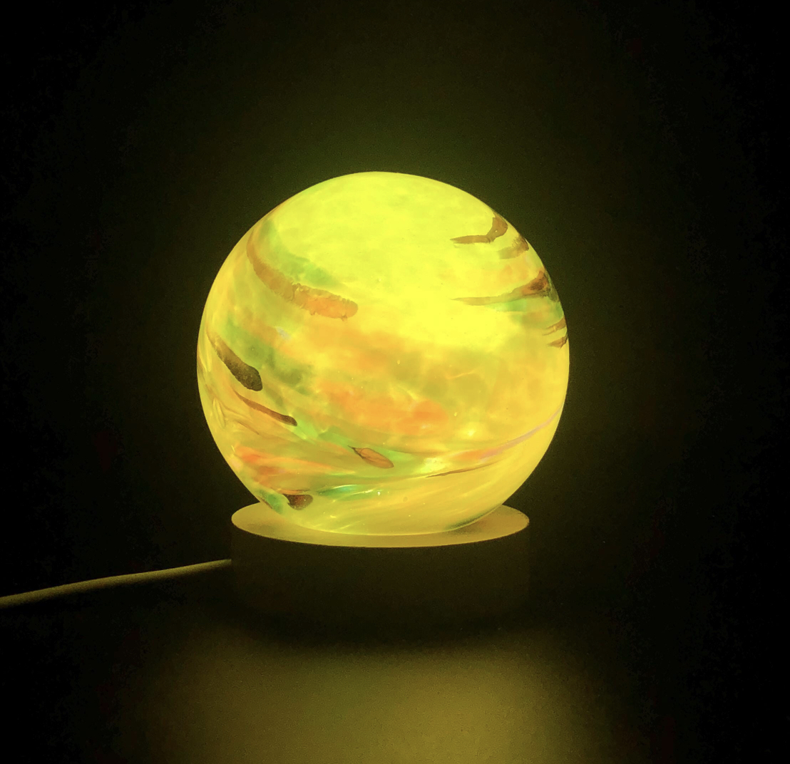 Blown Glass Spherical Table Lamp