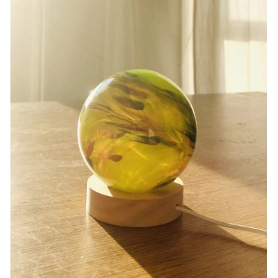 Blown Glass Spherical Table Lamp 02