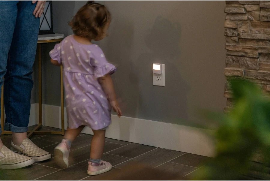 Electric LED Night Lights for Bedroom & Hallway