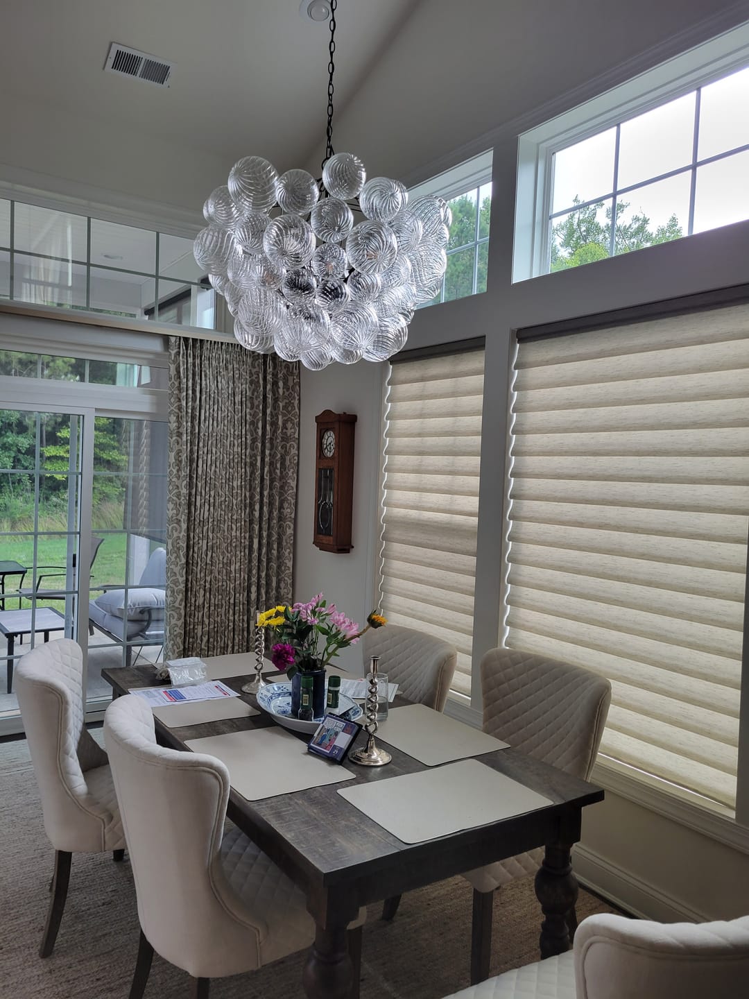 Modern Glass Bubbles Chandelier Talia Style Ribbed Clear Glass Ball review Greer