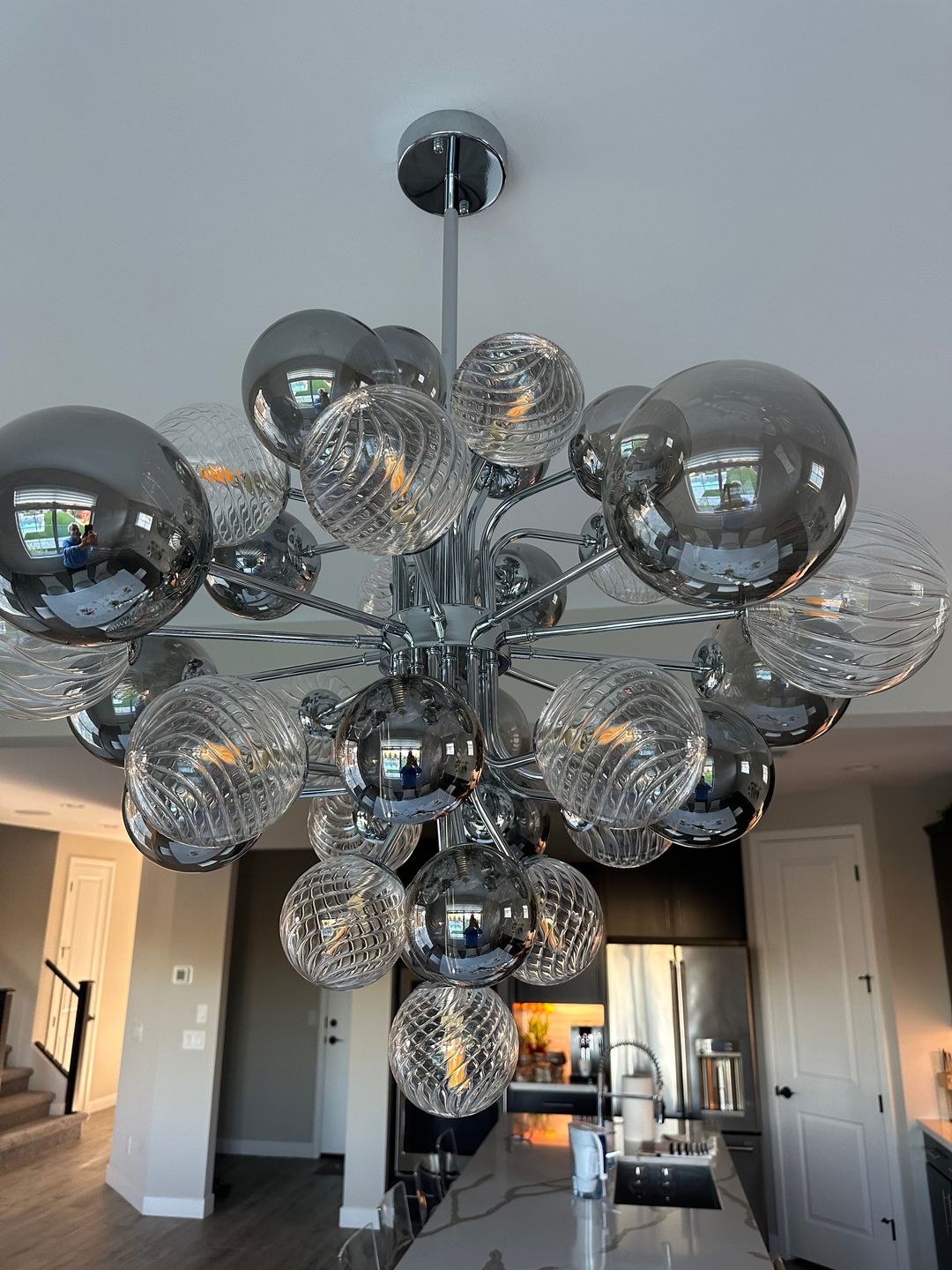 Glass Globe Bubble Chandelier 23.6"/31.5" Cluster Wide Large Chandelier review Luna