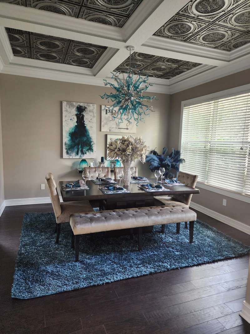 Chihuly Style Chandeliers Sputnik Pendant Light  (Blue And Grey) review Alxy