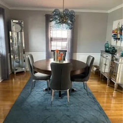 Glass Bubble Chandelier Cluster Style Blue Color review Joyce 01