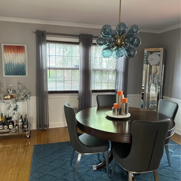 Glass Bubble Chandelier Cluster Style Blue Color review Joyce 01