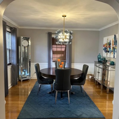 Glass Bubble Chandelier Cluster Style Blue Color review Joyce 02