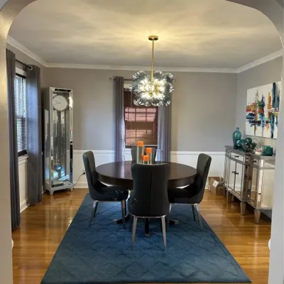 Glass Bubble Chandelier Cluster Style Blue Color review Joyce 02