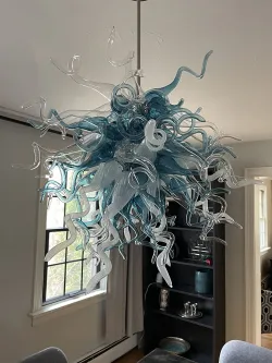 Chihuly Style Chandelier (Blue And Clear) review  katie_renner