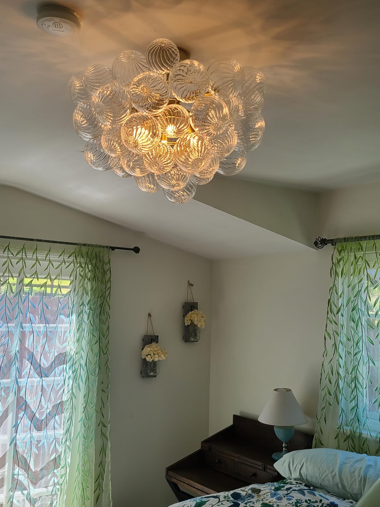 Bubble Glass Ceiling Light Talia Style Brass Finish review dainty doozy