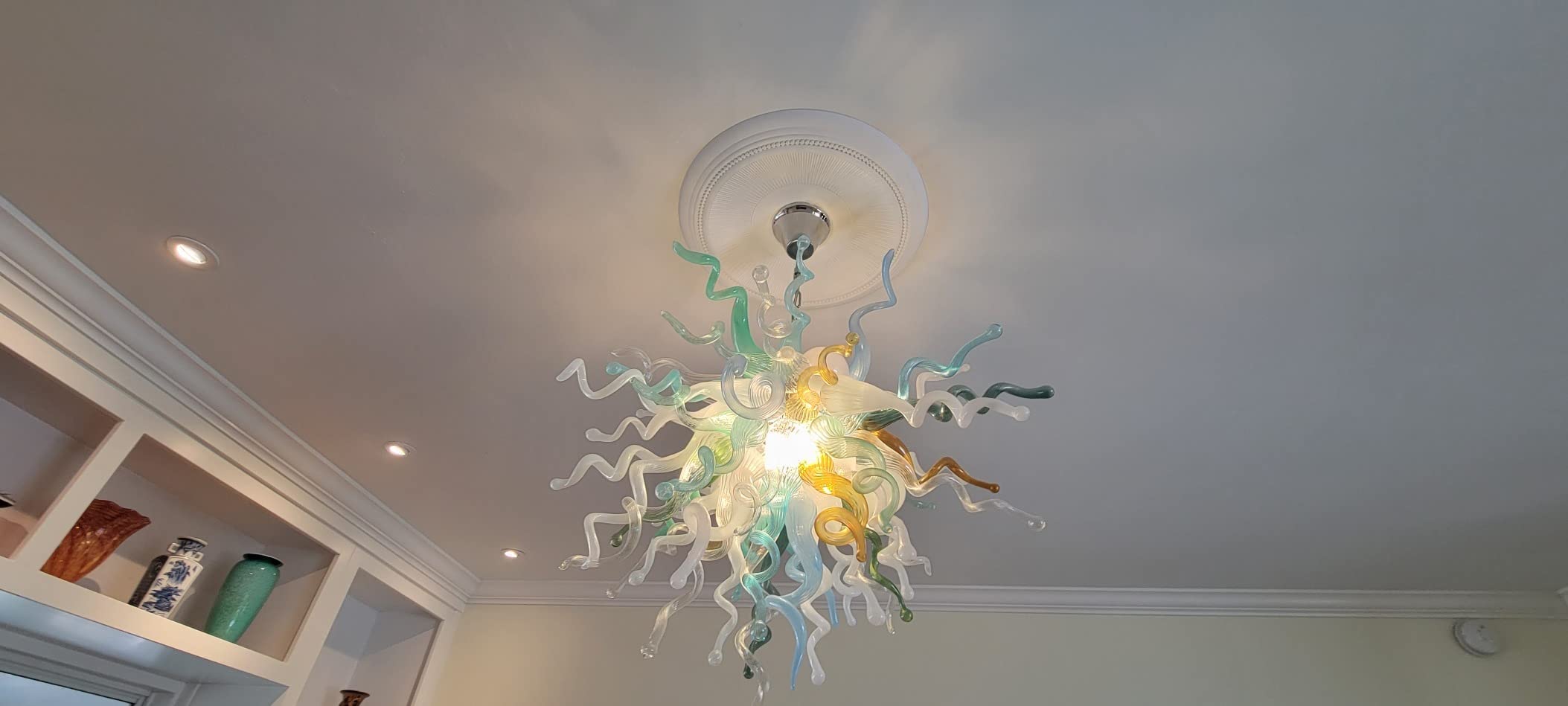 Chihuly Style Chandelier Hand Blown Glass Chandelier(Multi Colors) review Margie stewart