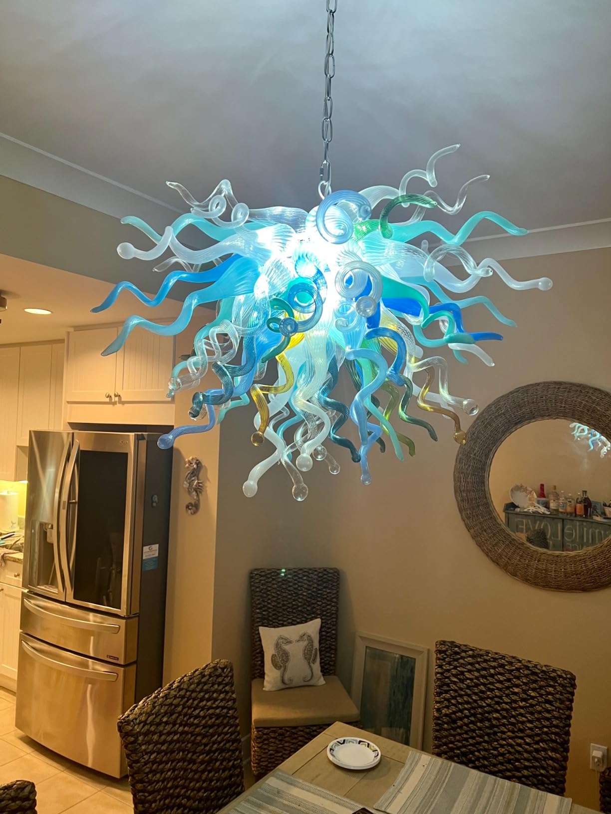 Chihuly Style Chandelier Hand Blown Glass Chandelier(Multi Colors) review Chirpity